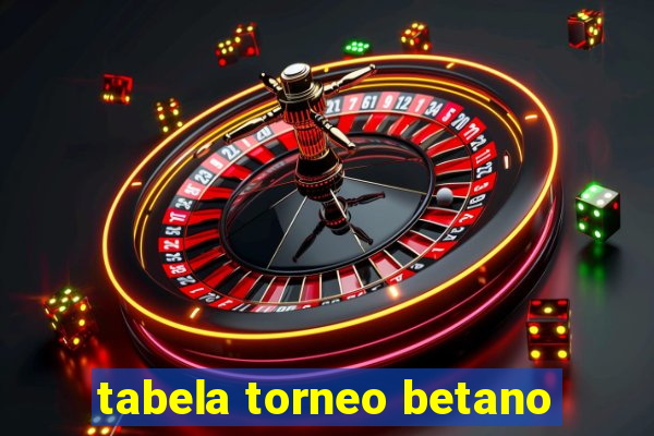 tabela torneo betano